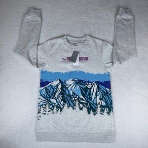 The Beach Boys Sweatshirt Women's XS Gray Mountain‎ Graphic Stretch Crew Neck